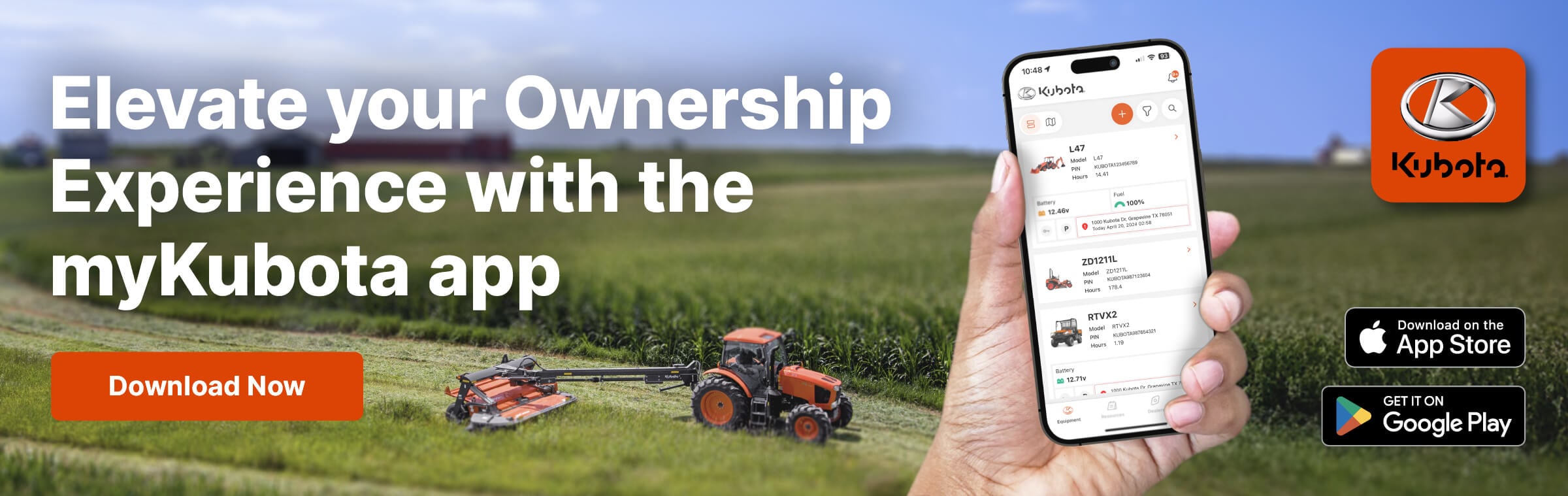 Download myKubota App Today to Elevate your Ownership Experience