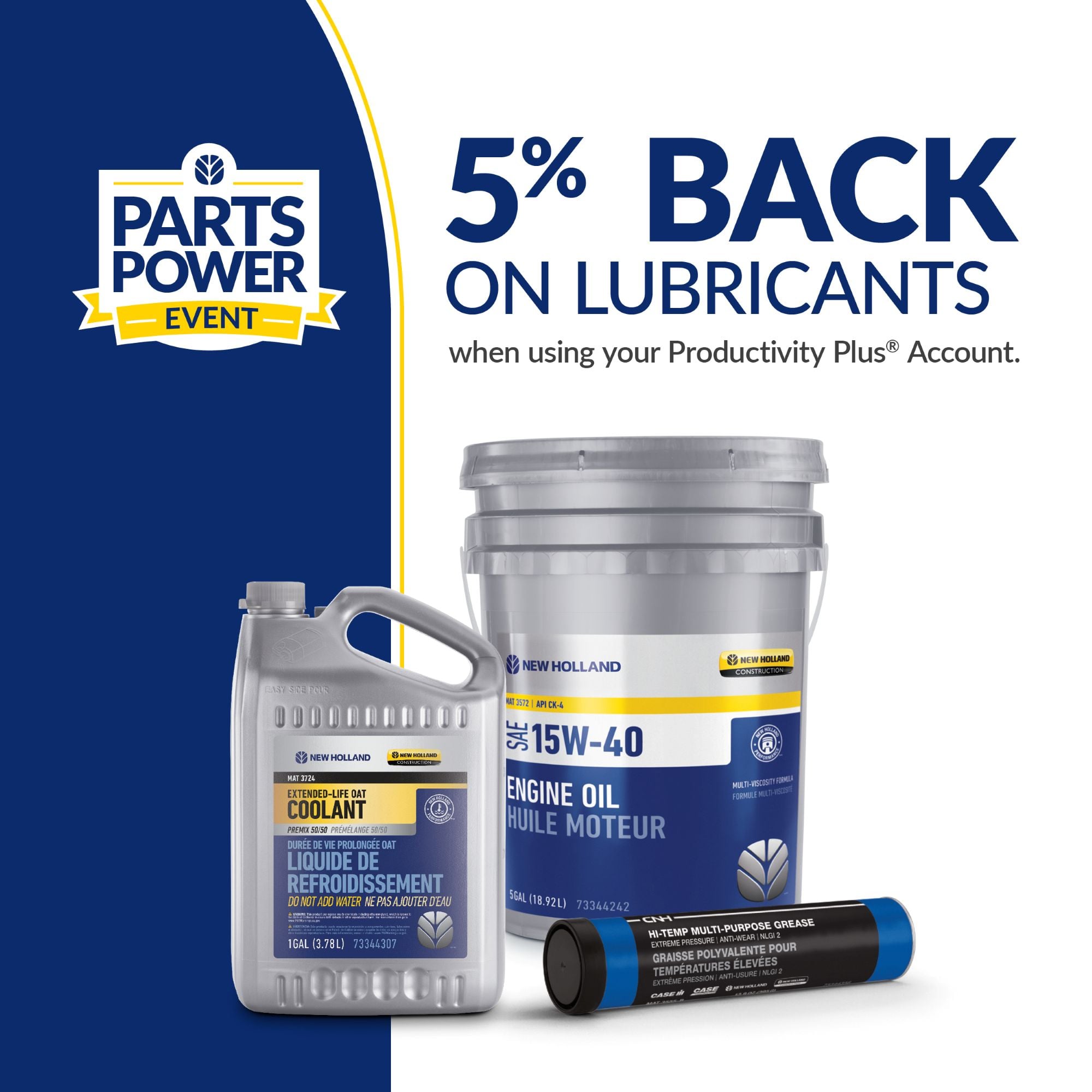 5% BACK ON LUBRICANTS