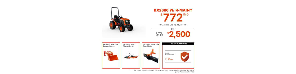 BX2680 W/M-Maint Special