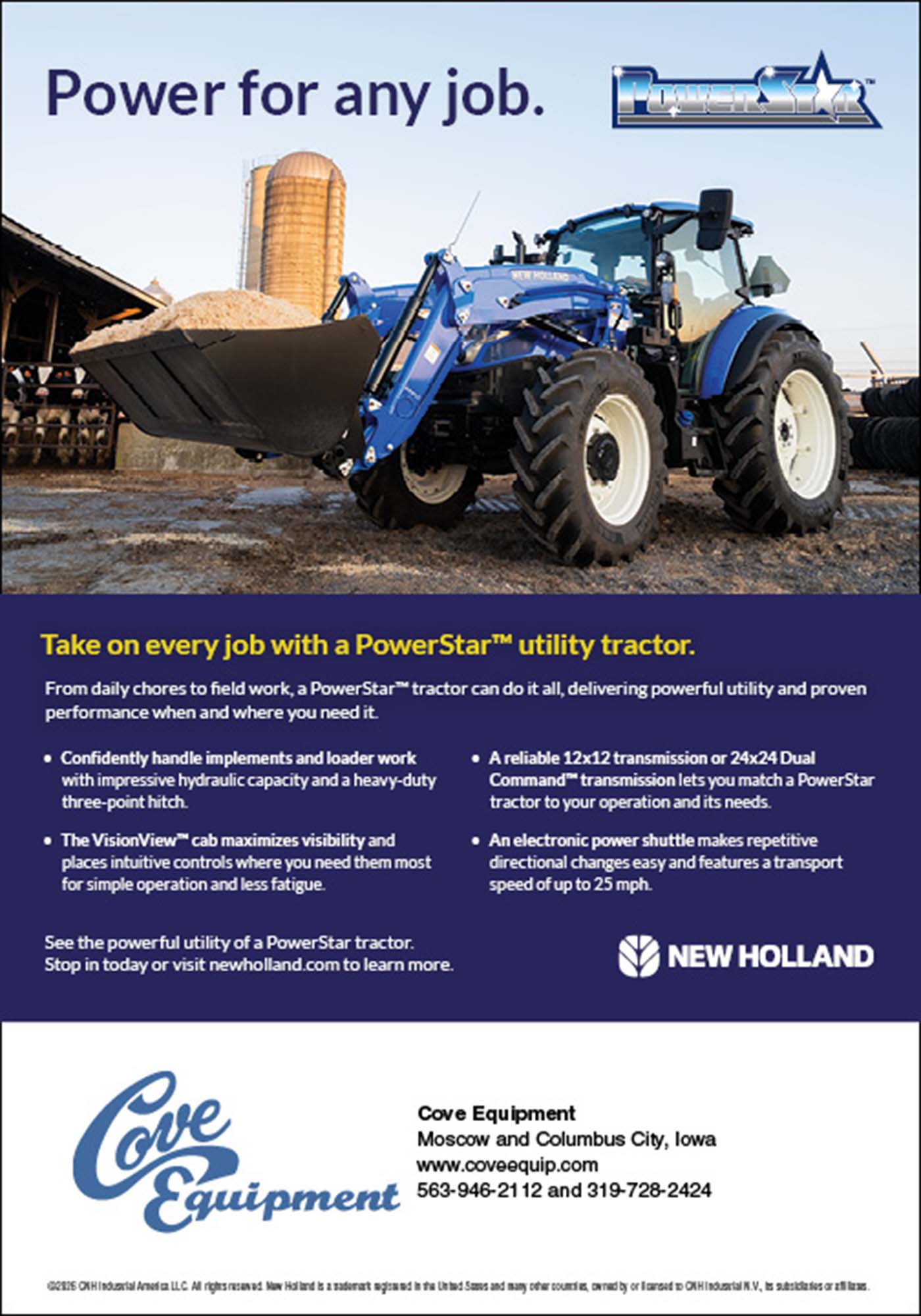 New Holland and Cove Equipment